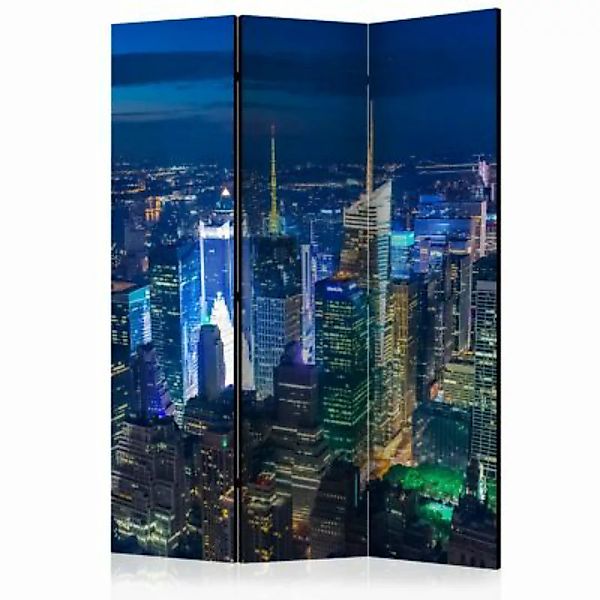 artgeist Paravent Manhattan - night [Room Dividers] dunkelblau Gr. 135 x 17 günstig online kaufen