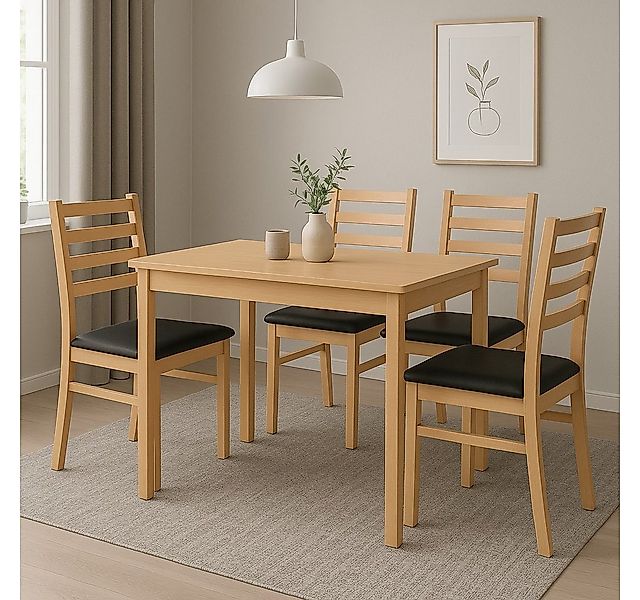 moebel-direkt-online Essgruppe 5tlg. Tischgruppe bestehend aus Esstisch und günstig online kaufen