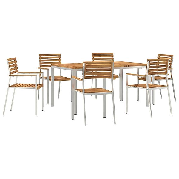 vidaXL 7-Teilige Garten Essgruppe Massivholz Akazie 3334776 günstig online kaufen