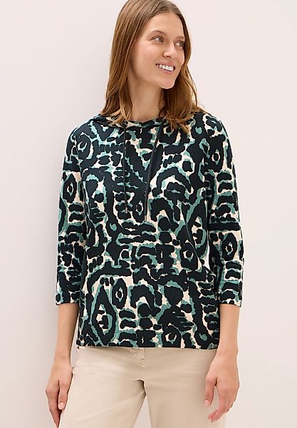Cecil Kapuzensweatshirt mit 3/4 Arm, gemustert günstig online kaufen