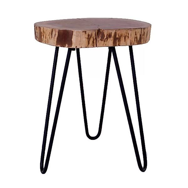 Kleiner Baumscheiben Tisch aus Akazie Massivholz Metall günstig online kaufen