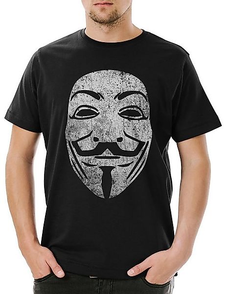 Urban Backwoods Print-Shirt Guy Fawkes Mask Vintage Herren T-Shirt V For Wi günstig online kaufen
