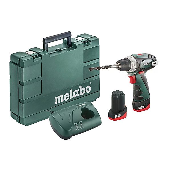 Metabo Akku-Bohrschrauber PowerMaxx BS Basic inkl. 2 Akkus und Ladegerät günstig online kaufen