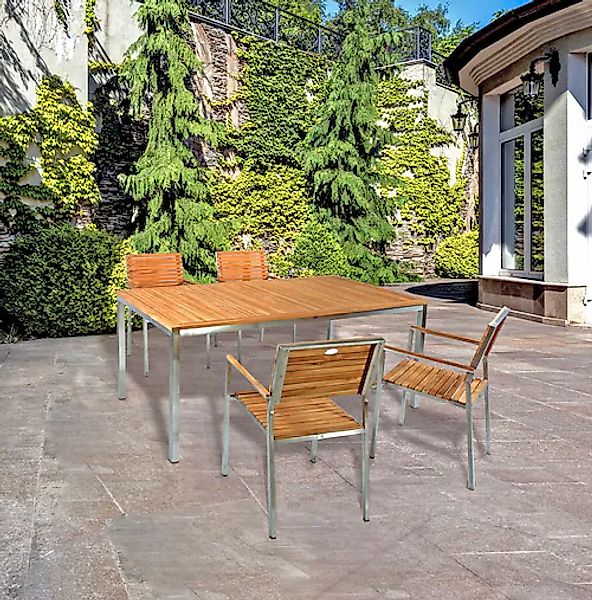 Garden Pleasure Garten-Essgruppe »DENVER« 5 Stk. tlg. stapelbar günstig online kaufen