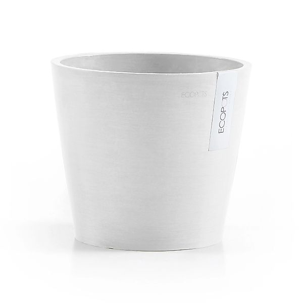 Ecopots Pflanztopf Amsterdam Weiss Ø 20 cm / Höhe 17,5 cm günstig online kaufen