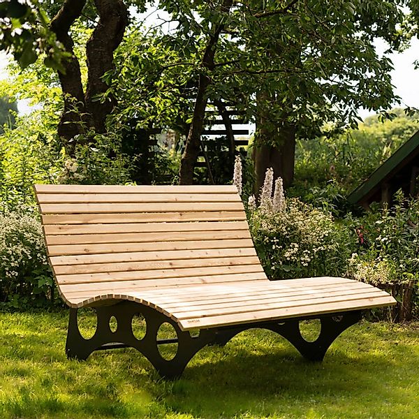 HOME DELUXE Doppelliege Wellenholzliege TAIGA, Komplettset, günstig online kaufen