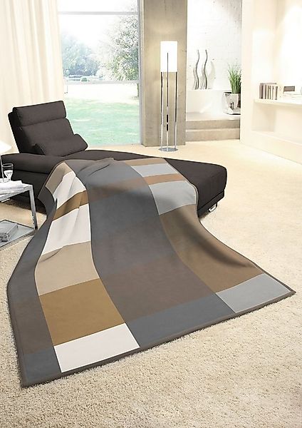 Wohndecke Cotton Home, Biederlack, Karo-Motiv, Timeless günstig online kaufen