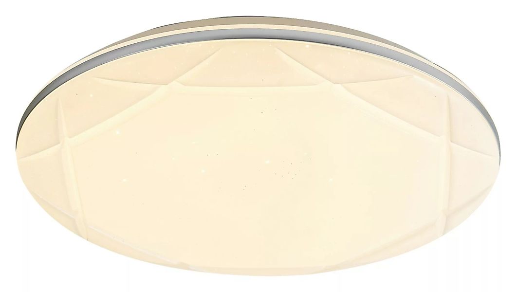 LED Deckenleuchte Silber-Weiß Ø 40 cm Oswald günstig online kaufen