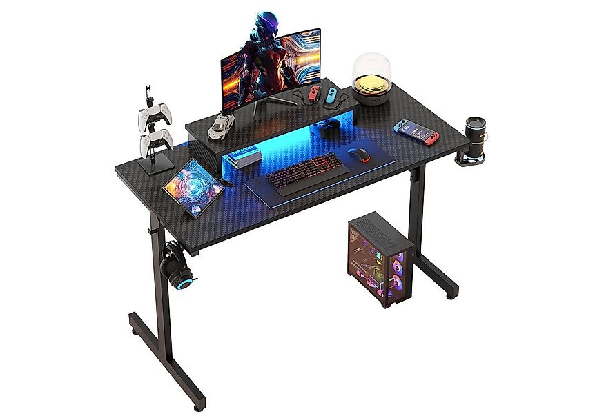 Bestier Gamingtisch 106cm Gaming Schreibtisch mit RGB-LED, 106cm Jugendschr günstig online kaufen