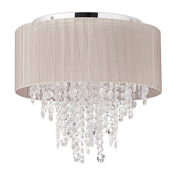 relaxdays Deckenleuchte Deckenlampe Organza Kristall günstig online kaufen