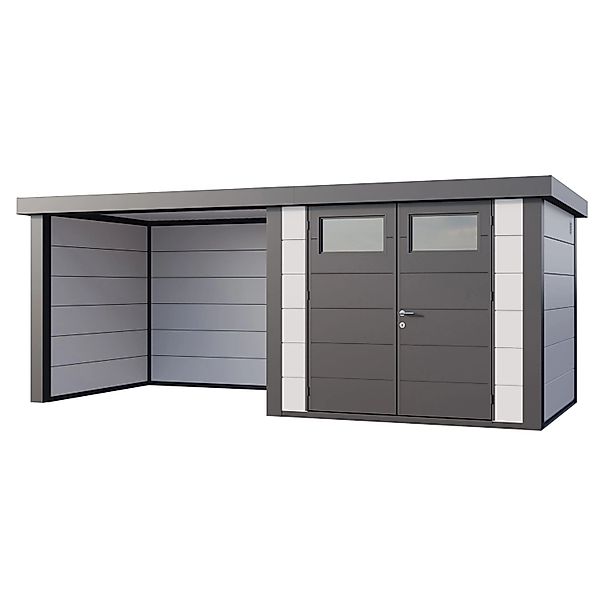 Gerätehaus Classico 2724 mit Lounge S Links 552 cm x 238 cm Weiß günstig online kaufen