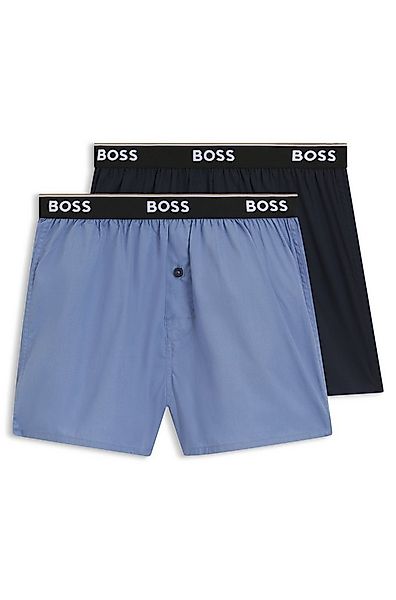 BOSS Pyjamashorts (2-tlg) aus Baumwolle, elastischer Bund günstig online kaufen