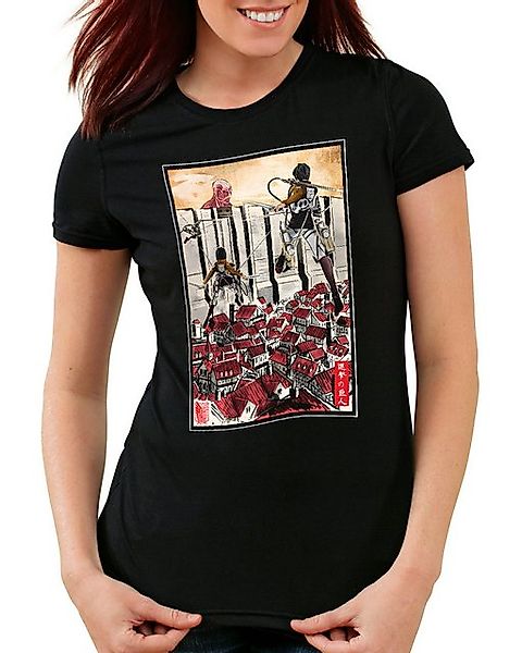 style3 T-Shirt Defend the Wal attack on titan anime japan manga aot günstig online kaufen