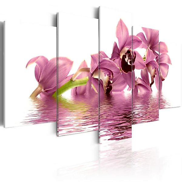 Wandbild Lilien in Wasser XXL günstig online kaufen