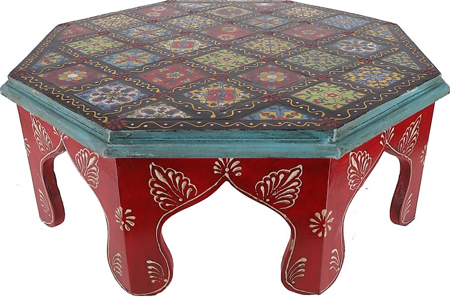 Guru-Shop Couchtisch Bemalter kleiner Tisch mit günstig online kaufen