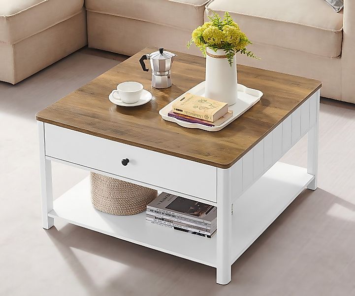 VASAGLE Couchtisch, Wohnzimmertisch, viel Stauraum, 80 günstig online kaufen