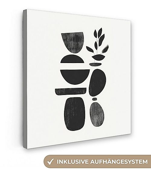 OneMillionCanvasses® Leinwandbild Japandi - Schwarz - Abstrakt, Fotodruck ( günstig online kaufen
