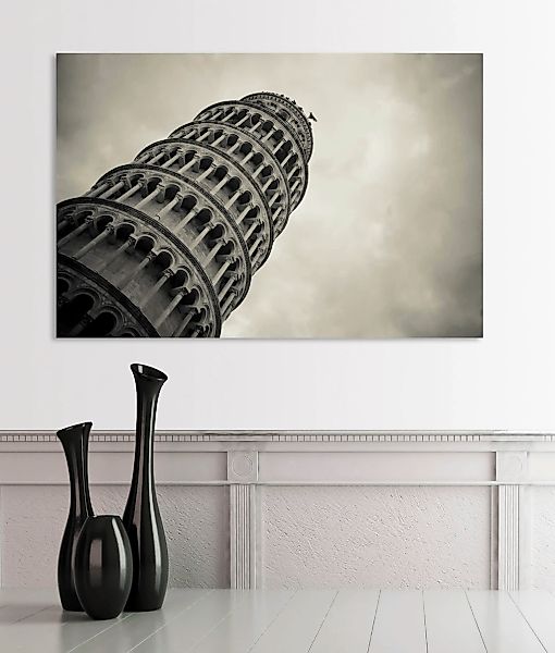 queence Acrylglasbild »Der schiefe Turm«, Elemente der Architektur-Gebäude- günstig online kaufen