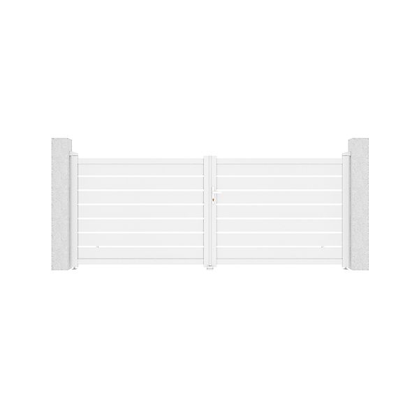 Casanoov Flügeltor 3 5M Vogel H 140Cm Weißaluminium & 2 Pfosten 15X15Cm H 1 günstig online kaufen