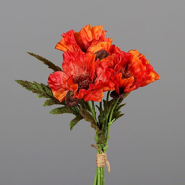 Kunstblume Mohnbund mit 5 Mohnblüten 36cm günstig online kaufen