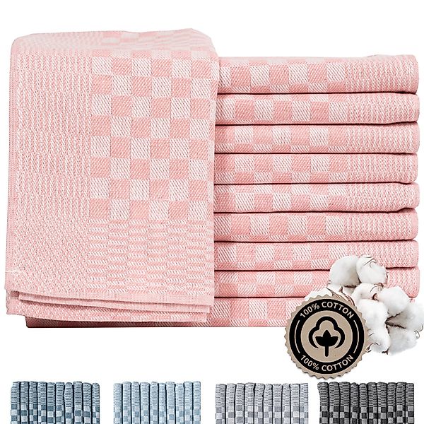 Zestri Geschirrtuch Zwirn-10er Set Grubenhandtücher 50x70 günstig online kaufen