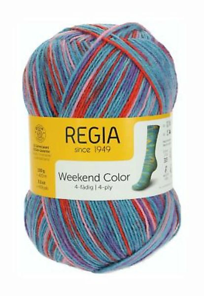 REGIA Handstrickgarne 4-fädig Color, 100g Schwimmbad color bunt günstig online kaufen