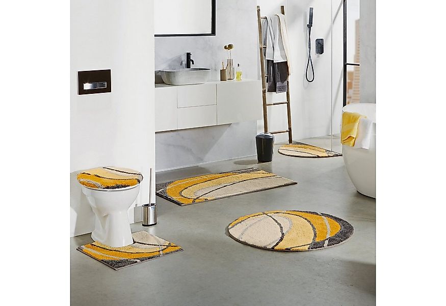 REDBEST Duschmatte Duschvorlage "Lynn" halbrund, Höhe 20 mm, Grafik günstig online kaufen