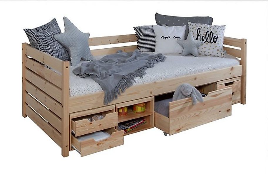 Ticaa Bettgestell Sofabett Naomi inkl. Funktionsschubkästen, 90x200 günstig online kaufen