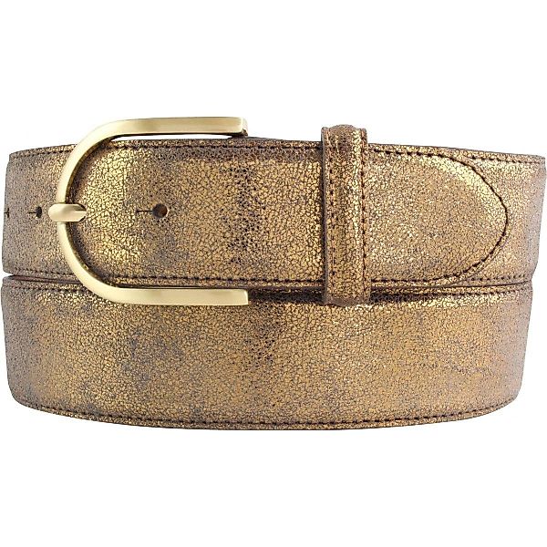 BELTINGER Ledergürtel Damen-Gürtel mit Metall-Optik Echt günstig online kaufen