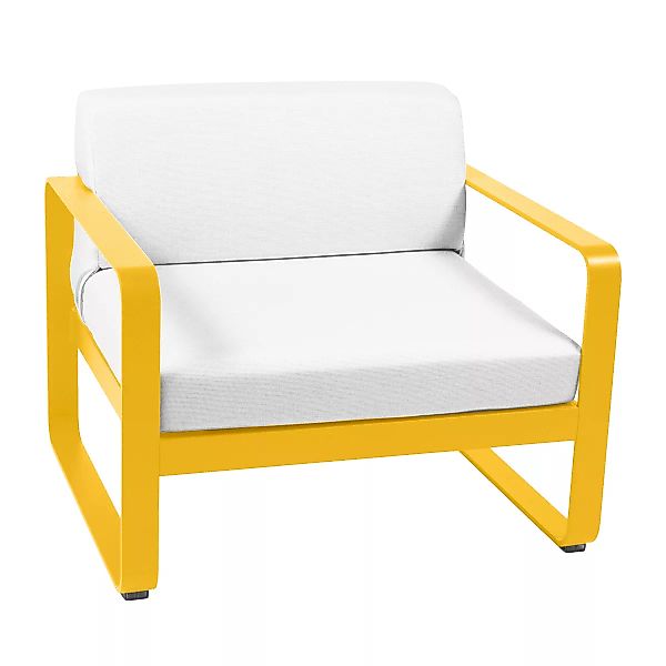 Fermob - Bellevie Outdoor-Sessel - honig/grauweiß/Sunbrella®/wasserabweisen günstig online kaufen