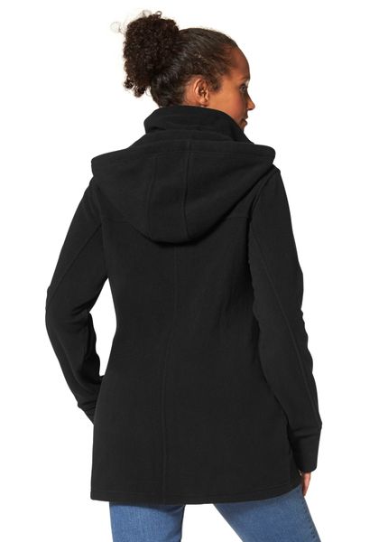 Polarino Fleecejacke mit Kapuze für kalte Tage, aus Fleece, sportlicher Sti günstig online kaufen