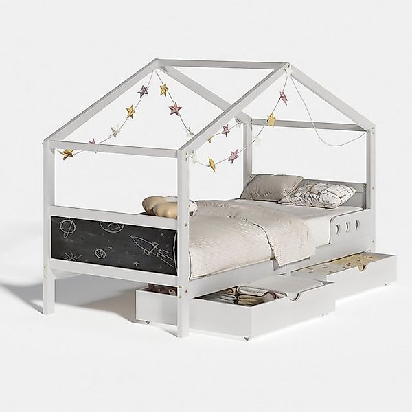 AUKWIK Kinderbett 90x200cm Komplettbett Kinderbetten, Zwei Optionen (Einzel günstig online kaufen