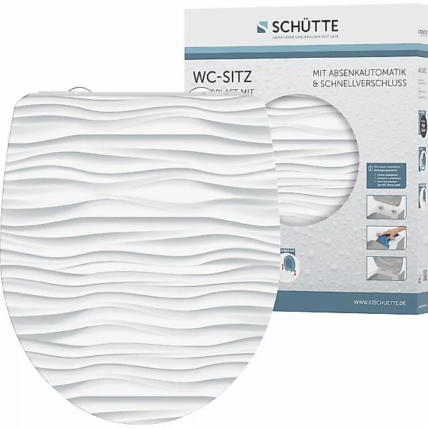 Schütte WC-Sitz White Wave, Duroplast, mit günstig online kaufen