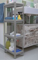 ONDIS24 Badregal Kunststoffregal Haushaltsregal Steckregal Linda, günstig online kaufen