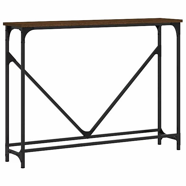 vidaXL Konsolentisch Braun Eichen-Optik 102x22,5x75 cm Holzwerkstoff günstig online kaufen