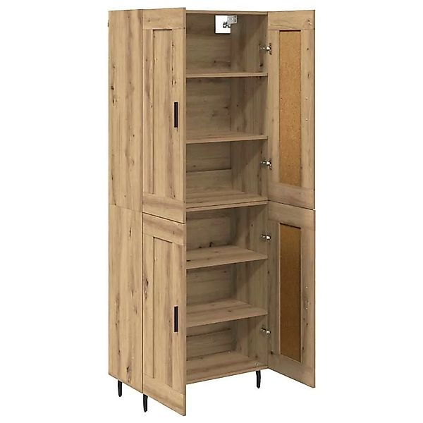 vidaXL Highboard 2-Tlg Artisan-Eiche Engineered Wood und Glas 3415948 günstig online kaufen