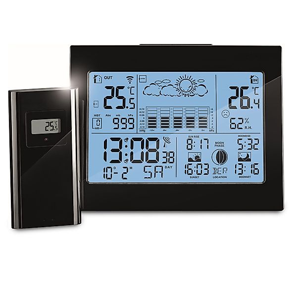 Klimamesser LCD Funk Wetterstation mit Außensenor günstig online kaufen
