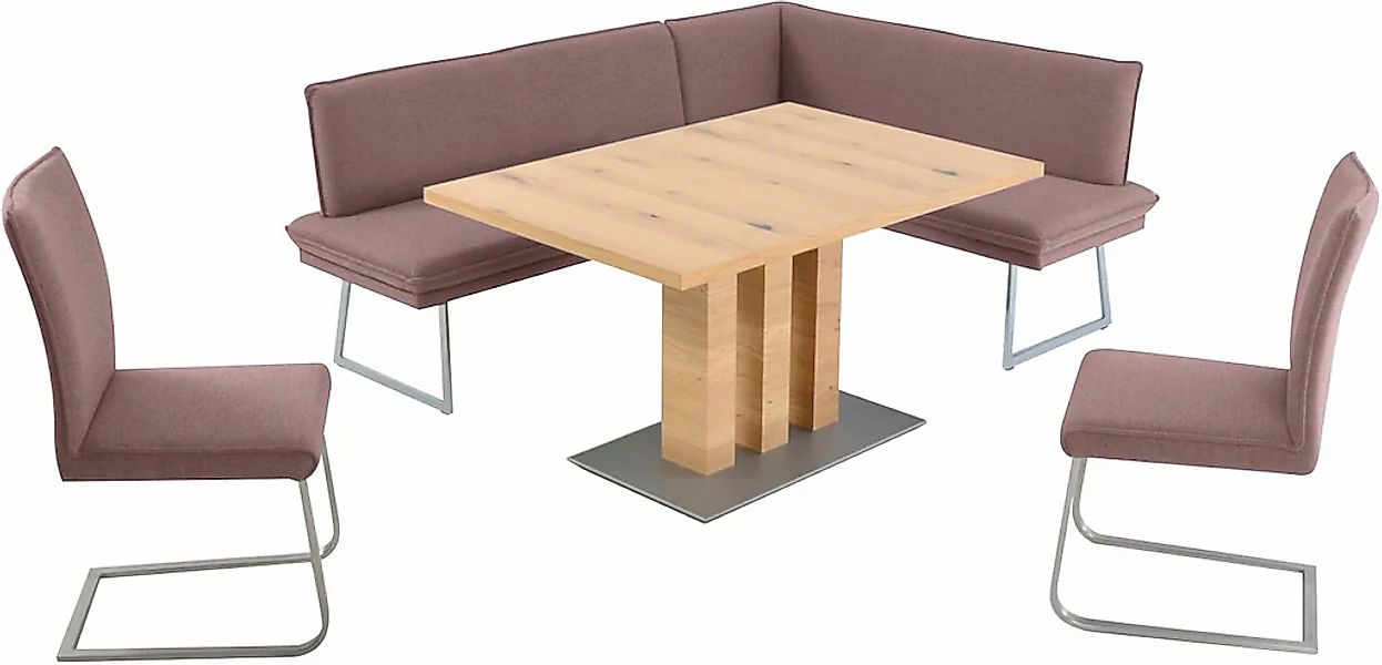 K+W Komfort & Wohnen Essgruppe "Santos III" 4 Stk. tlg. gepolsterte Eckbank günstig online kaufen