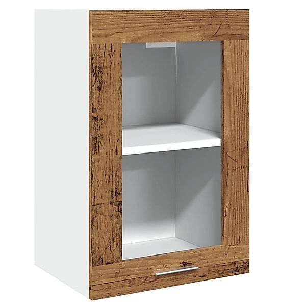 vidaXL Hängeschrank Lyon Glas Altholz-Optik 40x31x60 cm Holzwerkstoff 85609 günstig online kaufen