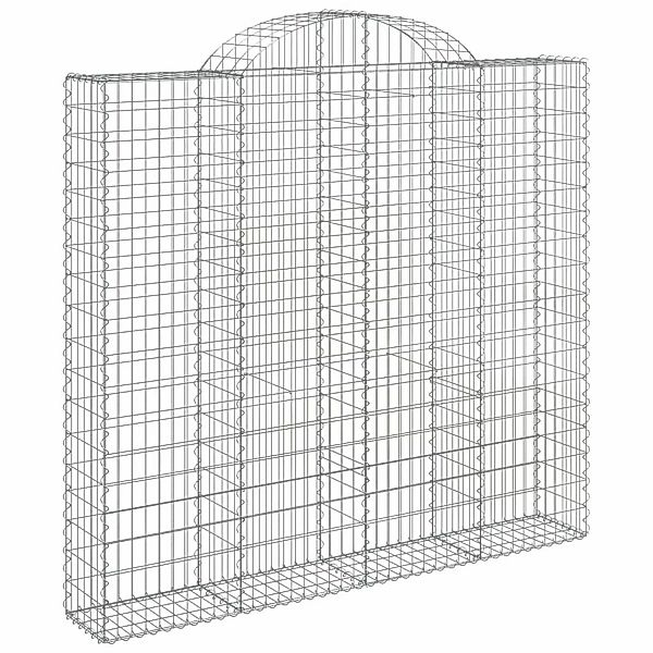 vidaXL Gabionen mit Hochbogen 2 Stk 200x50x180/200cm Eisen 1679837 günstig online kaufen