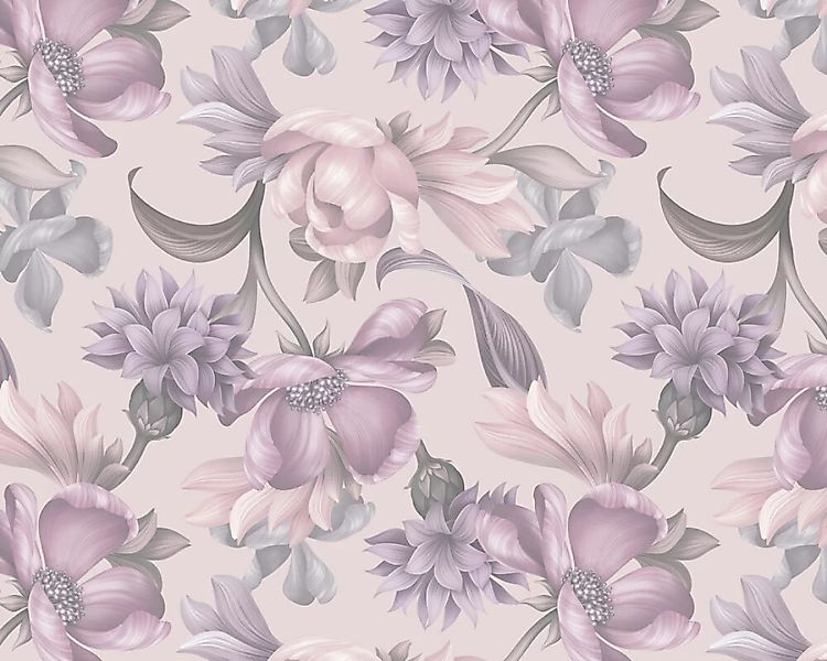 Fototapete "Pastel Flowers Pink" 4,00x2,50 m / Strukturvlies Klassik günstig online kaufen