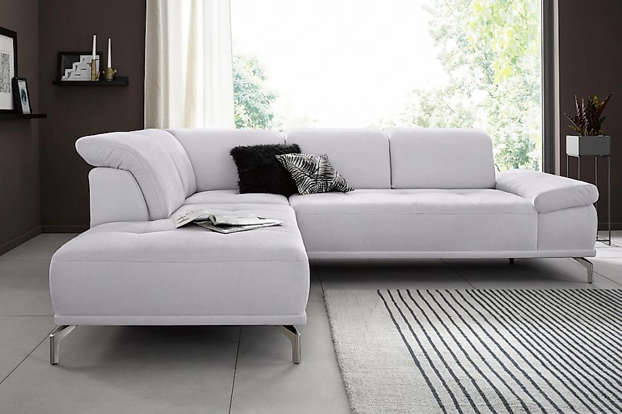 Home affaire Ecksofa "Caluna" Inkl.Sitztiefenverstellung, wahlweise mit Kop günstig online kaufen