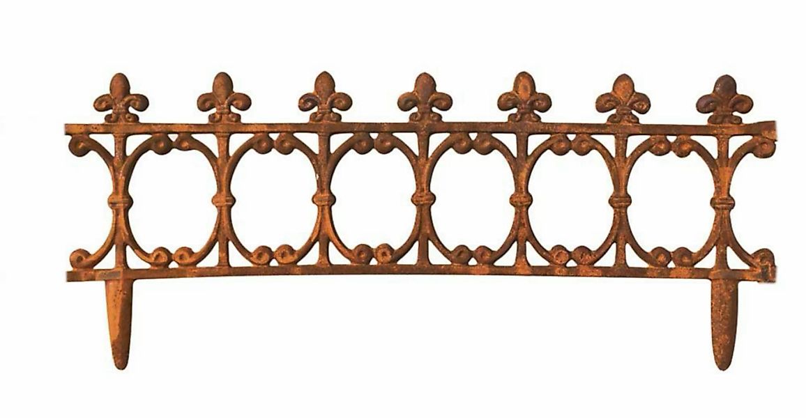 Beetzaun Metall Gusseisen Lilie Rost Beeteinfassung Antik-Stil Beetumrandun günstig online kaufen