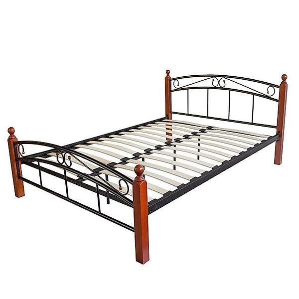 Homestyle4u Metallbett 160/180 x 200 Bettgestell Doppelbett Bettrahmen mit günstig online kaufen