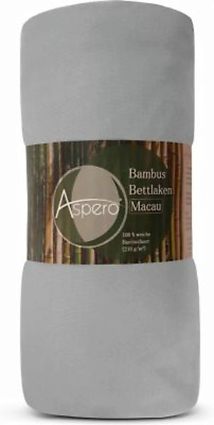 Aspero® Bambus Spannbettlaken Macau Bettlaken hellgrau Gr. 90-100 x 200 günstig online kaufen