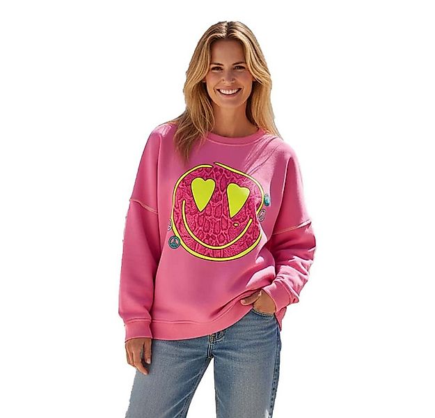 Miss Goodlife Sweatshirt Roundneck Heartface Snake MG13912 Oversized aus Ba günstig online kaufen