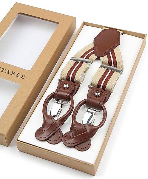 Suitable Luxe Hosenträger Streifen Beige - günstig online kaufen