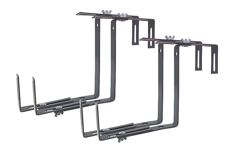 BURI Blumenkastenhalter 2x Balkonkastenhalter grau Blumenkastenhalter günstig online kaufen