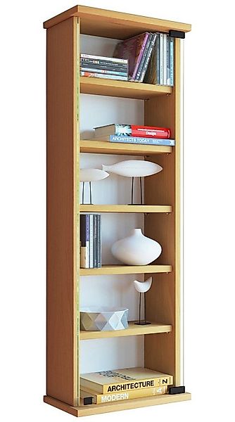 VCM Standregal Holz CD DVD Wandregal Schrank Loposa Glastür günstig online kaufen