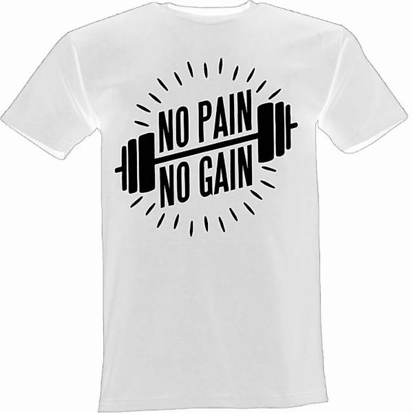 Lustige & Witzige T-Shirts T-Shirt T-Shirt No Pain No Gain Fun-Shirt Party günstig online kaufen